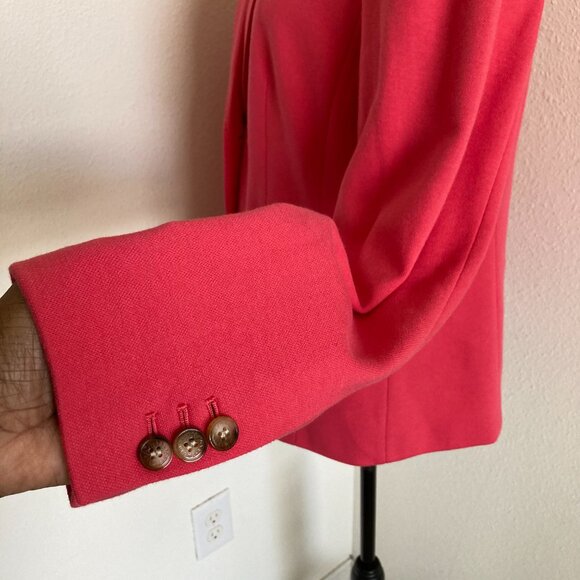 Talbots Aberdeen Pink Blazer Jacket Size 12 Lined Tailored Classic - Picture 10 of 15